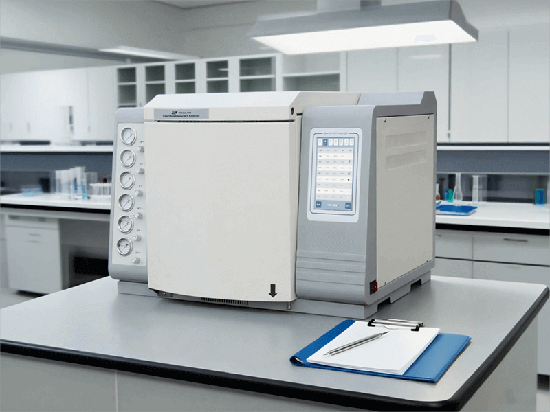 Gas chromatograph analyzer, for gas composition and content analysis in insulating oil