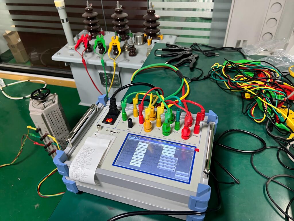 Transformer on-no load loss tester, for evaluating no-load loss, impedance voltage, and harmonics