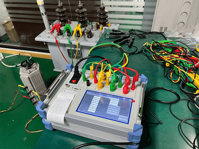 Transformer on-no load loss tester, for evaluating no-load loss, impedance voltage, and harmonics