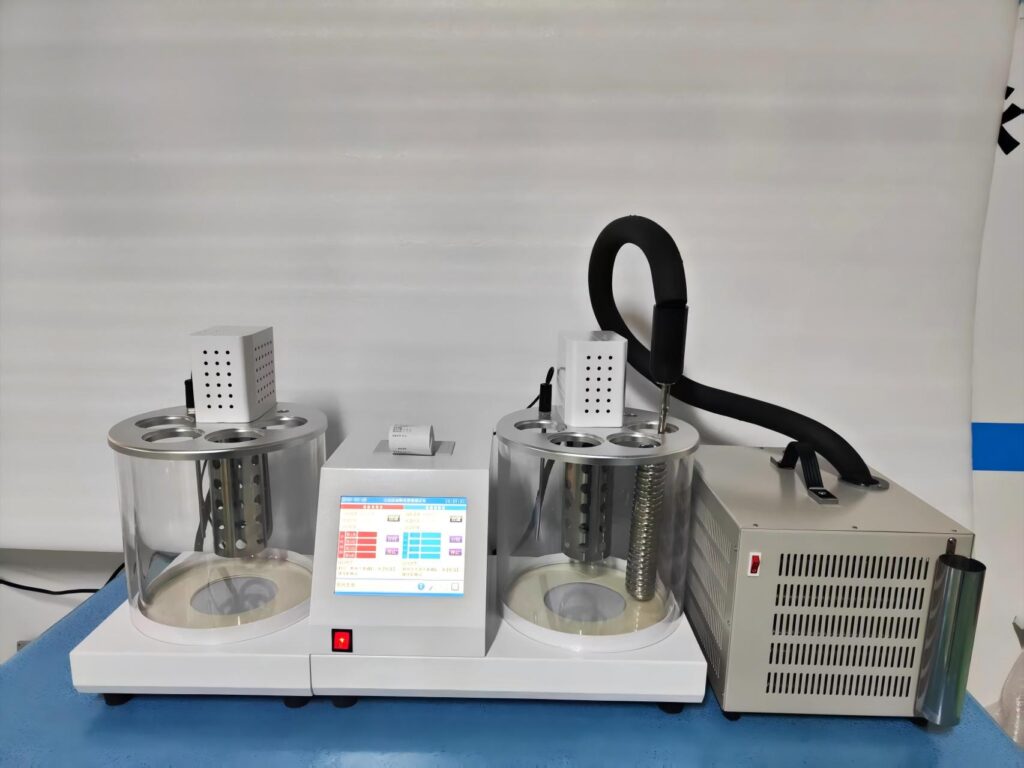 Viscosity index tester, assessing oil viscosity changes and lubrication performance