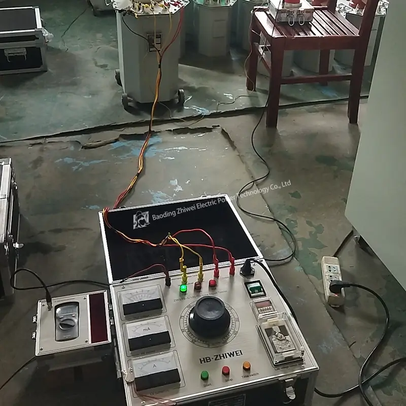 AC DC Hipot tester control console operation site view