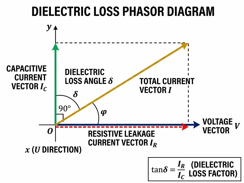 Dielectric Loss Phasor Diagram