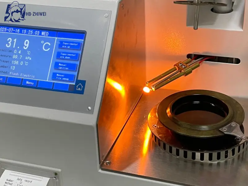 open cup flash point tester