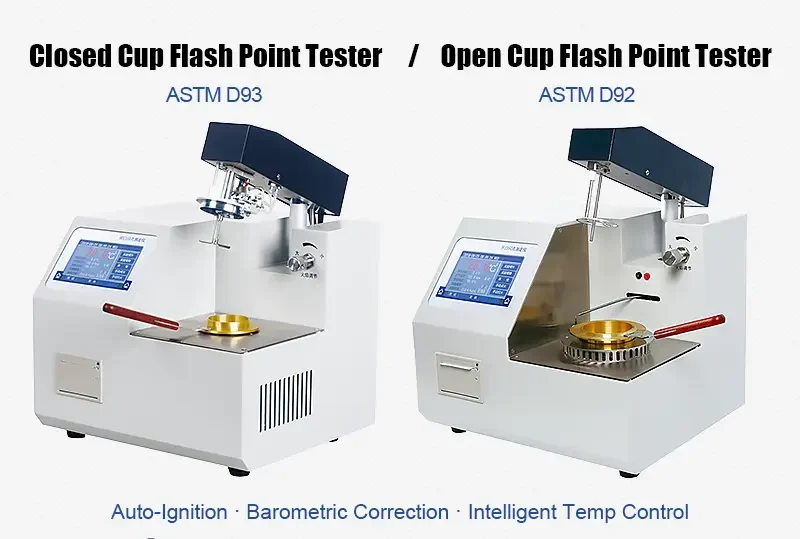 Open Cup and Closed Cup Flash Point Tester
