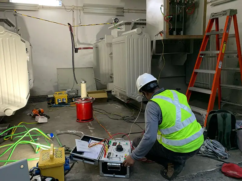 SF6 gas-insulated high voltage testing transformer for Hipot test