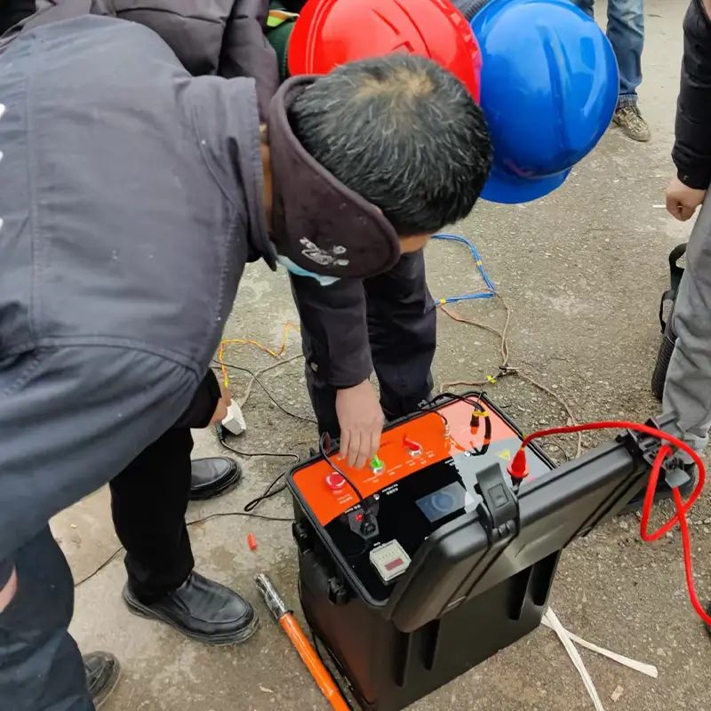 Complete ZWT201 cable fault testing equipment kit.