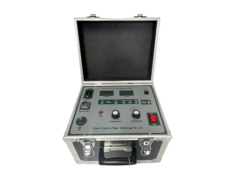 ZWZGF DC Hipot Tester shock‑proof control box inside aluminum carry case